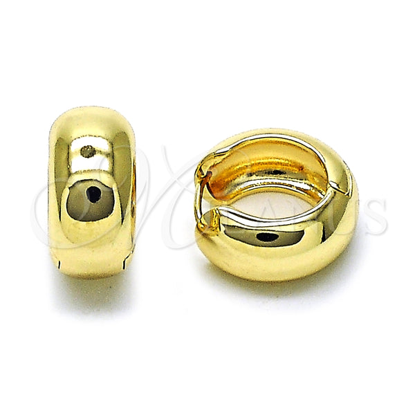 Gold Filled Hoop Earrings — Huggie Hoop Polished 02. — main product view — SKU 158660 | Oro Laminado aretes de aro — Huggie Hoop pulido 02. — SKU 158660