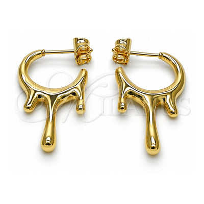Oro Laminado Small Hoop, Gold Filled Style Polished, Golden Finish, 02.195.0329.18