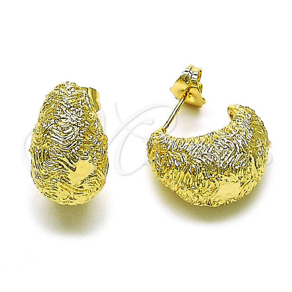 Gold Filled Hoop Earrings — Small Hoop Brushed 02. — main product view — SKU 158681 | Oro Laminado aretes de aro — aro pequeño Brushed 02. — SKU 158681