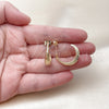 Oro Laminado Small Hoop, Gold Filled Style Matte Finish, Golden Finish, 02.202.0003.25