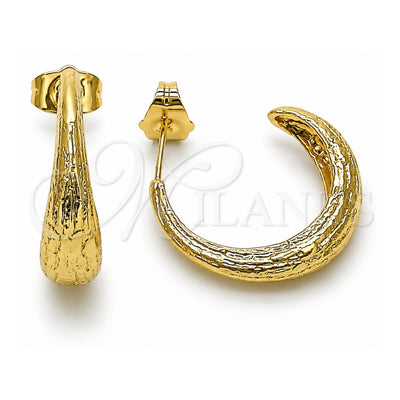 Oro Laminado Small Hoop, Gold Filled Style Matte Finish, Golden Finish, 02.202.0003.25