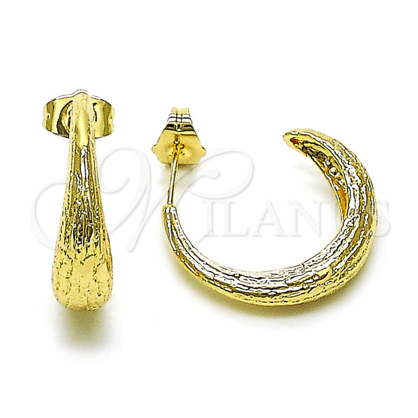 Gold Filled Hoop Earrings — Small Hoop Matte 02. — main product view — SKU 158682 | Oro Laminado aretes de aro — aro pequeño Matte 02. — SKU 158682