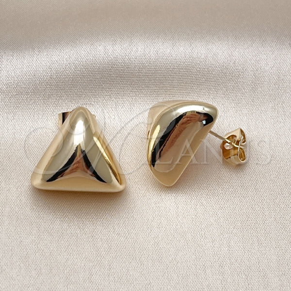 Gold Filled Ring — Stud Earring Polished 02. — alternate product view — SKU 158684 | Oro Laminado anillo — Stud Earring pulido 02. — SKU 158684