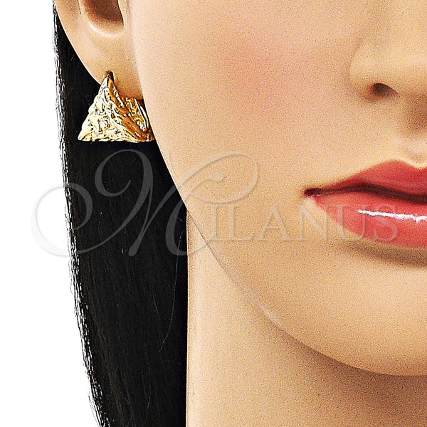 Gold Filled Hoop Earrings — Huggie Hoop Polished 02. — alternate product view — SKU 158686 | Oro Laminado aretes de aro — Huggie Hoop pulido 02. — SKU 158686