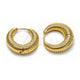 Oro Laminado Huggie Hoop, Gold Filled Style Hollow Design, Diamond Cutting Finish, Golden Finish, 02.202.0009.30