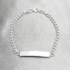 Sterling Silver ID Bracelet, Polished, Silver Finish, 03.392.0042.07 (07 MM Thickness, 7 Inches Length)