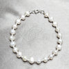 Sterling Silver Fancy Bracelet, Ball Design, with White Pearl, Polished, Silver Finish, 03.392.0027.07 (08 MM Thickness, 7 Inches Length)