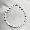 Sterling Silver Fancy Bracelet, Ball Design, with White Pearl, Polished, Silver Finish, 03.392.0027.07 (08 MM Thickness, 7 Inches Length)