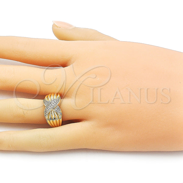 Gold Filled Ring — Multi Stone Ring with White Micro Pave Polished — alternate product view — SKU 158740 | Oro Laminado anillo — Multi Stone Ring with blanco Micro Pave pulido — SKU 158740