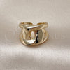 Oro Laminado Elegant Ring, Gold Filled Style Love Knot Design, Polished, Golden Finish, 01.428.0002 (One size fits all)