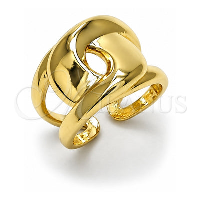 Oro Laminado Elegant Ring, Gold Filled Style Love Knot Design, Polished, Golden Finish, 01.428.0002 (One size fits all)