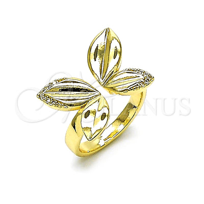 Gold-Filled Leaf and Butterfly Ring 01.428.0004 — main product image — SKU 158743 | Anillo de Oro Laminado 01.428.0004 — imagen principal del producto — SKU 158743
