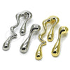 Oro Laminado Stud Earring, Gold Filled Style Teardrop Design, Polished, Golden Finish, 02.428.0005