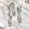 White Gold Filled Stud Earring, Teardrop Design, Polished, Rhodium Finish, 02.428.0005.1