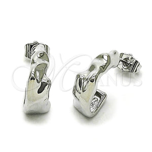 White Gold Filled Hoop Earrings — Small Hoop Polished 02. — main product view — SKU 158764 | Oro Laminado Blanco aretes de aro — aro pequeño pulido 02. — SKU 158764