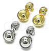 Oro Laminado Stud Earring, Gold Filled Style Ball and Infinite Design, Polished, Golden Finish, 02.428.0010