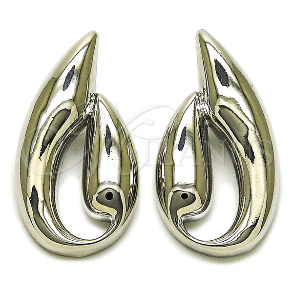 White Gold Filled Ring — Stud Earring Leaf Design Polished 02. — alternate product view — SKU 158779 | Oro Laminado Blanco anillo — Stud Earring Leaf diseño pulido 02. — SKU 158779