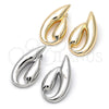 Rhodium Plated Stud Earring, Leaf Design, Polished, Rhodium Finish, 02.428.0015.1