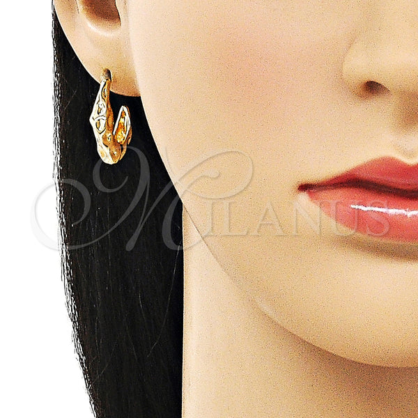 Gold Filled Hoop Earrings — Small Hoop Polished 02. — alternate product view — SKU 158781 | Oro Laminado aretes de aro — aro pequeño pulido 02. — SKU 158781