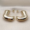 Gold Filled Ring — Stud Earring Hollow Design Polished 02. — alternate product view — SKU 158796 | Oro Laminado anillo — Stud Earring Hollow diseño pulido 02. — SKU 158796