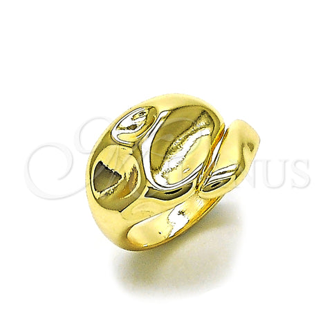 Oro Laminado Elegant Ring, Gold Filled Style Polished, Golden Finish, 01.163.0006 (One size fits all)