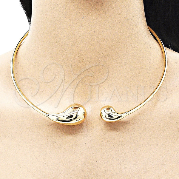 Gold Filled Necklace — Fancy Necklace Teardrop and Hollow Design Polished 04. — alternate product view — SKU 158823 | Oro Laminado collar — elegante Necklace Teardrop and Hollow diseño pulido 04. — SKU 158823