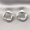 White Gold Filled Ring — Stud Earring Twist and Four-leaf Clover Design Polished — alternate product view — SKU 158829 | Oro Laminado Blanco anillo — Stud Earring Twist and Four-leaf Clover diseño pulido — SKU 158829