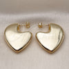 Gold Filled Ring — Stud Earring Heart and Hollow Design Polished 02. — alternate product view — SKU 158836 | Oro Laminado anillo — Stud Earring corazón and Hollow diseño pulido 02. — SKU 158836