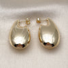 Gold Filled Ring — Stud Earring Teardrop and Hollow Design Polished 02. — alternate product view — SKU 158838 | Oro Laminado anillo — Stud Earring Teardrop and Hollow diseño pulido 02. — SKU 158838