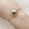 Oro Laminado Fancy Bracelet, Gold Filled Style Box Design, Polished, Golden Finish, 03.63.2285.08 (01 MM Thickness, 8 Inches Length)