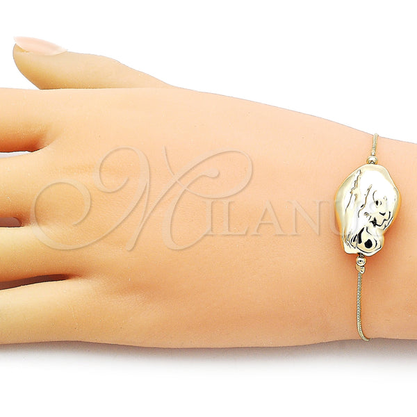 Gold Filled Bracelet — Fancy Bracelet Box Design Polished 03.63. 01 MM — alternate product view — SKU 158894 | Oro Laminado brazalete — elegante Bracelet Box diseño pulido 03.63. 01 MM — SKU 158894
