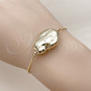 Oro Laminado Fancy Bracelet, Gold Filled Style Box Design, Polished, Golden Finish, 03.63.2287.08 (01 MM Thickness, 8 Inches Length)