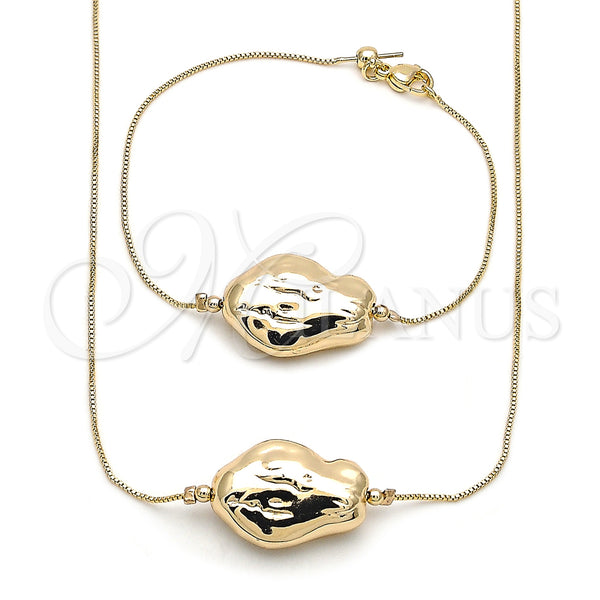Gold Filled Bracelet — Necklace and Bracelet Box Design Polished 06.63. — main product view — SKU 158895 | Oro Laminado brazalete — Necklace and Bracelet Box diseño pulido 06.63. — SKU 158895