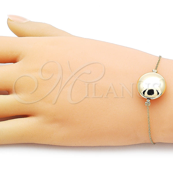 Gold Filled Bracelet — Fancy Bracelet Ball and Hollow Design Polished 03.63. — alternate product view — SKU 158896 | Oro Laminado brazalete — elegante Bracelet Ball and Hollow diseño pulido 03.63. — SKU 158896