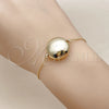 Oro Laminado Fancy Bracelet, Gold Filled Style Ball and Hollow Design, Polished, Golden Finish, 03.63.2288.08 (01 MM Thickness, 8 Inches Length)