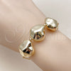 Oro Laminado Fancy Bracelet, Gold Filled Style Box and Ball Design, Polished, Golden Finish, 03.63.2295.08 (01 MM Thickness, 8 Inches Length)