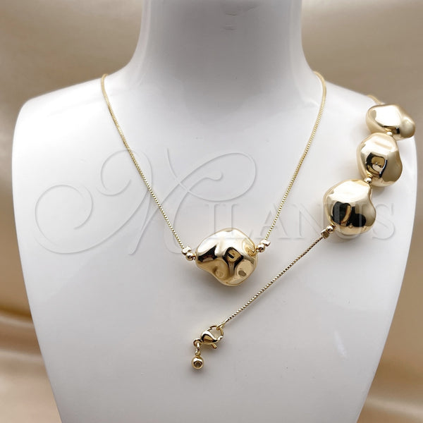Gold Filled Bracelet — Necklace and Bracelet Box and Ball Design Polished — alternate product view — SKU 158911 | Oro Laminado brazalete — Necklace and Bracelet Box and Ball diseño pulido — SKU 158911