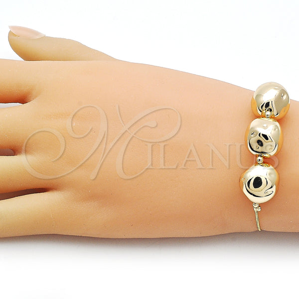 Gold Filled Bracelet — Fancy Bracelet Box and Ball Design Polished 03.63. — alternate product view — SKU 158912 | Oro Laminado brazalete — elegante Bracelet Box and Ball diseño pulido 03.63. — SKU 158912