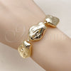 Oro Laminado Fancy Bracelet, Gold Filled Style Box Design, Polished, Golden Finish, 03.63.2297.08 (01 MM Thickness, 8 Inches Length)