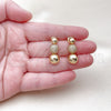Gold Filled Ring — Stud Earring Ball Design with White Micro Pave — alternate product view — SKU 158984 | Oro Laminado anillo — Stud Earring Ball diseño with blanco Micro Pave — SKU 158984