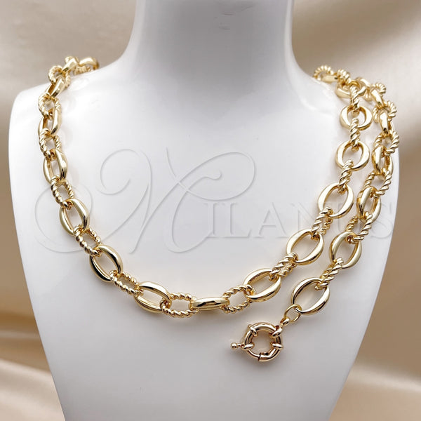 Gold Filled Bracelet — Necklace and Bracelet Twist and Rolo Design Polished — alternate product view — SKU 159019 | Oro Laminado brazalete — Necklace and Bracelet Twist and Rolo diseño pulido — SKU 159019
