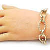 Oro Laminado Fancy Bracelet, Gold Filled Style Polished, Golden Finish, 03.429.0010.08
