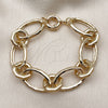 Oro Laminado Fancy Bracelet, Gold Filled Style Polished, Golden Finish, 03.429.0010.08
