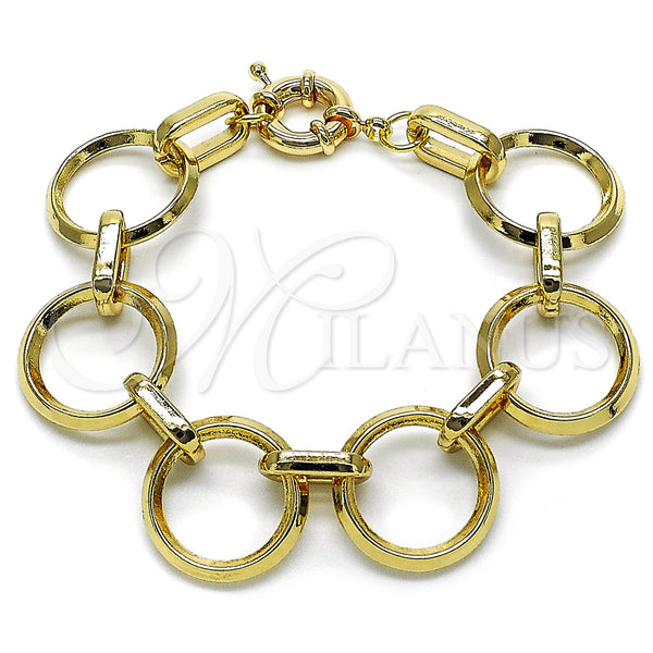 Gold Filled Bracelet — Fancy Bracelet Rolo Design Polished 03. 21 MM — main product view — SKU 159028 | Oro Laminado brazalete — elegante Bracelet Rolo diseño pulido 03. 21 MM — SKU 159028