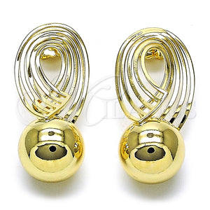 Gold Filled Ring — Stud Earring Ball Design Polished 02. — main product view — SKU 159044 | Oro Laminado anillo — Stud Earring Ball diseño pulido 02. — SKU 159044