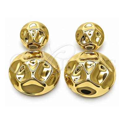 Oro Laminado Long Earring, Gold Filled Style Polished, Golden Finish, 02.385.0071