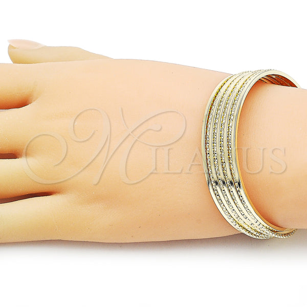 Gold Filled Jewelry — Individual Bangle Diamond Cutting 07. 14 MM Thickness — alternate product view — SKU 159058 | Oro Laminado joyería — Individual Bangle Diamond Cutting 07. 14 MM Thickness — SKU 159058