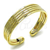 Oro Laminado Individual Bangle, Gold Filled Style Diamond Cutting Finish, Golden Finish, 07.428.0004 (14 MM Thickness, One size fits all)