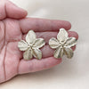 Gold Filled Ring — Stud Earring Flower Design Diamond Cutting 02. — alternate product view — SKU 159061 | Oro Laminado anillo — Stud Earring flor diseño Diamond Cutting 02. — SKU 159061