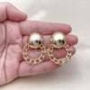 Gold Filled Ring — Stud Earring Ball and Miami Cuban Design Polished — alternate product view — SKU 159062 | Oro Laminado anillo — Stud Earring Ball and Miami Cuban diseño pulido — SKU 159062